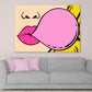Girl & Bubble Gum Illustration Pop Arts & Comic Poster Print 100% Australian Made Stretched Canvas Ready to Hang - 2135