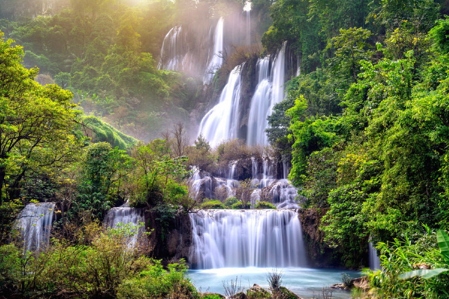 Thi Lo Su Waterfall View Thailand Print 100% Australian Made Stretched Canvas Ready to Hang - 1055