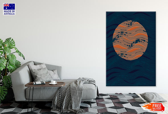 Illustration Painting of Moon & Night Sky Print 100% Australian Made Stretched Canvas Ready to Hang - 1835