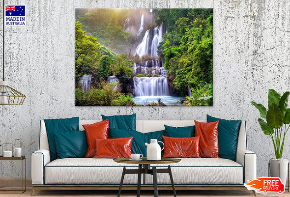 Thi Lo Su Waterfall View Thailand Print 100% Australian Made Stretched Canvas Ready to Hang - 1055