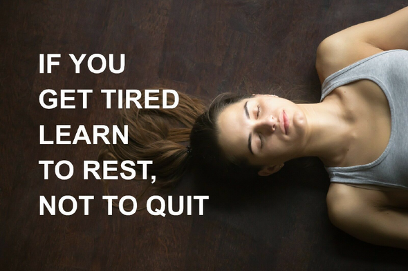 If You Get Tired Learn To Rest Not to Quit Girl Closeup Print 100% Australian Made Stretched Canvas Ready to Hang - 2238