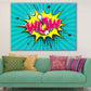 WOW Chat Bubble Illustration Design Pop Arts & Comic Poster Print 100% Australian Made Stretched Canvas Ready to Hang - 2139