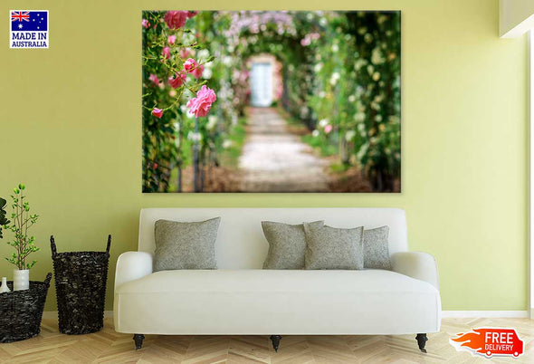 Rose Flower Garden Photograph Print 100% Australian Made Stretched Canvas Ready to Hang - 1607