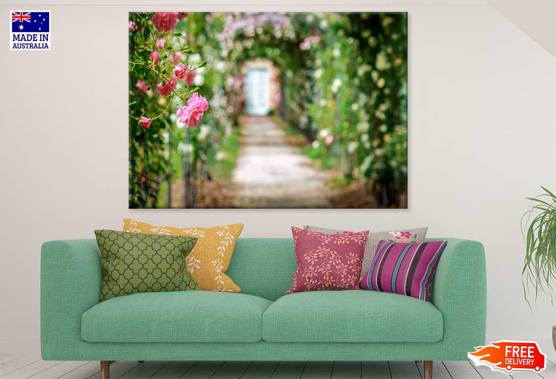 Rose Flower Garden Photograph Print 100% Australian Made Stretched Canvas Ready to Hang - 1607