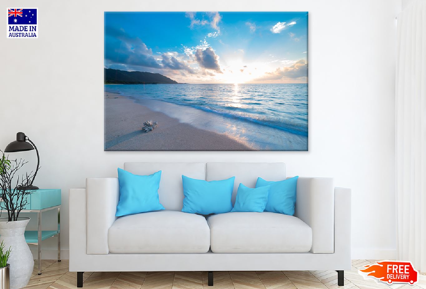 Ishigaki Island Sea View Okinawa Print 100% Australian Made Stretched Canvas Ready to Hang - 1408