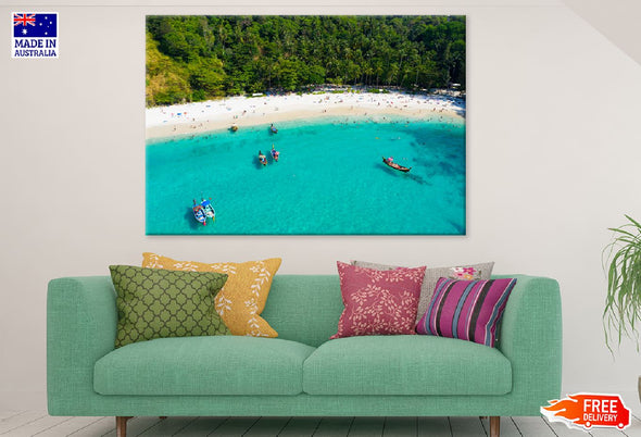 Phuket Beach Aerial View Photograph Print 100% Australian Made Stretched Canvas Ready to Hang - 1409