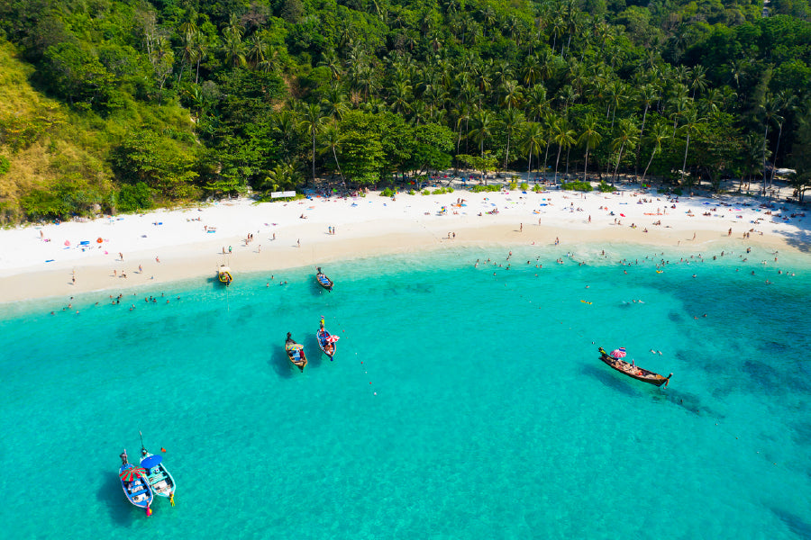 Phuket Beach Aerial View Photograph Print 100% Australian Made Stretched Canvas Ready to Hang - 1409