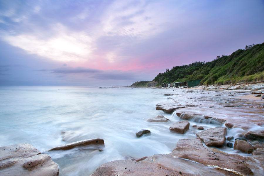 Illawarra Coastline Sea Photograph Print 100% Australian Made Stretched Canvas Ready to Hang - 1355