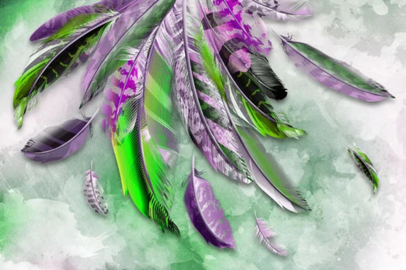 Bird Feather Design Digital Art  Print 100% Australian Made Stretched Canvas Ready to Hang - 1888