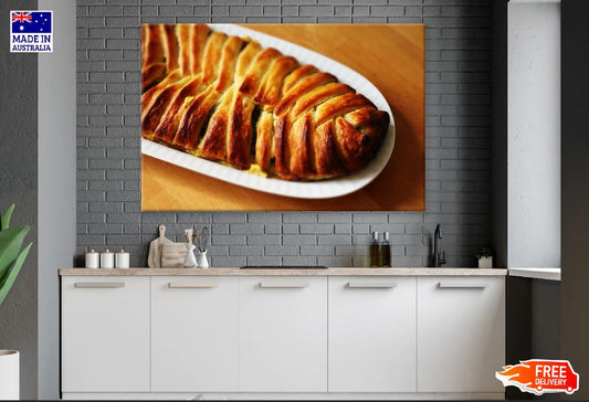 Sliced French Bread Closeup Photograph Print 100% Australian Made Stretched Canvas Ready to Hang - 2043