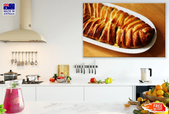 Sliced French Bread Closeup Photograph Print 100% Australian Made Stretched Canvas Ready to Hang - 2043