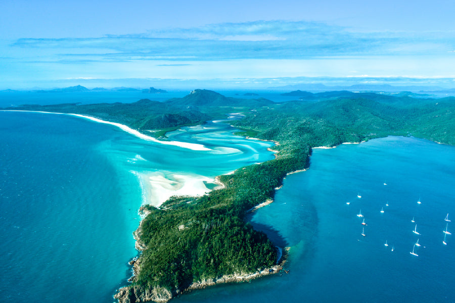 Hill Inlet Whitsunday Island View Print 100% Australian Made Stretched Canvas Ready to Hang - 1412