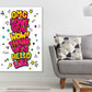OMG LOVE YOU WOW THANK YOU HELLO LIKE Illustration Pop Arts & Comic Poster Print 100% Australian Made Stretched Canvas Ready to Hang - 2145