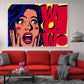 WOW Quote & Surprised Girl Illustration Pop Arts & Comic Poster Print 100% Australian Made Stretched Canvas Ready to Hang - 2146