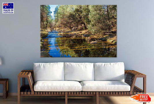 Sitgreaves National Forest River Print 100% Australian Made Stretched Canvas Ready to Hang - 1066