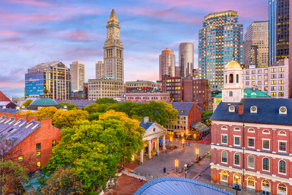 Faneuil Hall & Quincy Market View Print 100% Australian Made Stretched Canvas Ready to Hang - 1515