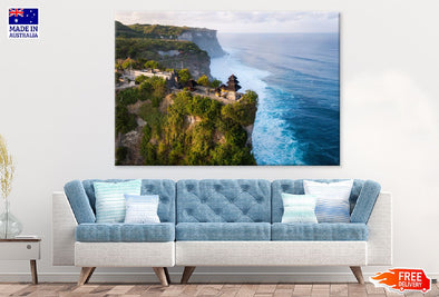 Luhur Uluwatu Temple Sea View Print 100% Australian Made Stretched Canvas Ready to Hang - 1414