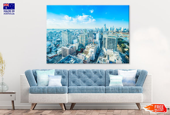 Blue Sky View in Yokohama Japan Print 100% Australian Made Stretched Canvas Ready to Hang - 1516