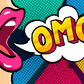 OMG Quote & Girl Mouth Illustration Pop Arts & Comic Poster Print 100% Australian Made Stretched Canvas Ready to Hang - 2149