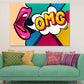 OMG Quote & Girl Mouth Illustration Pop Arts & Comic Poster Print 100% Australian Made Stretched Canvas Ready to Hang - 2149