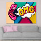 OMG Quote & Girl Mouth Illustration Pop Arts & Comic Poster Print 100% Australian Made Stretched Canvas Ready to Hang - 2149