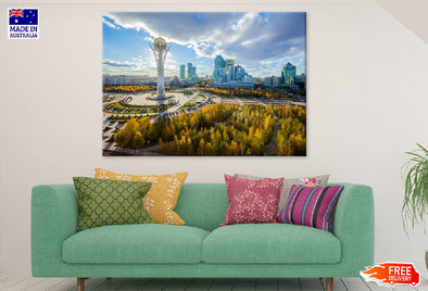 Astana View Nur-Sultan Kazakhstan Print 100% Australian Made Stretched Canvas Ready to Hang - 1518