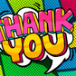 Colorful Thank You Quote Vector Design Pop Arts & Comic Poster Print 100% Australian Made Stretched Canvas Ready to Hang - 2151