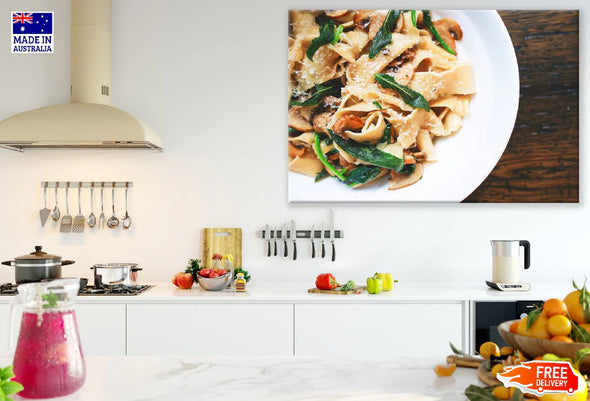 Italian Fresh Pasta Closeup Photograph Print 100% Australian Made Stretched Canvas Ready to Hang - 2051