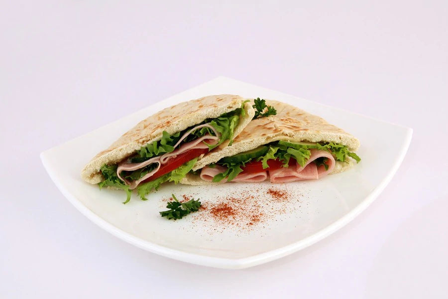 Pita Bread with Salad Photograph Print 100% Australian Made Stretched Canvas Ready to Hang - 2052