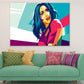 Fashion Woman in Style Illustration Pop Arts & Comic Poster Print 100% Australian Made Stretched Canvas Ready to Hang - 2161