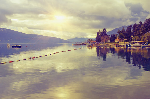 Bay of Kotor near Tivat City View Print 100% Australian Made Stretched Canvas Ready to Hang - 1072