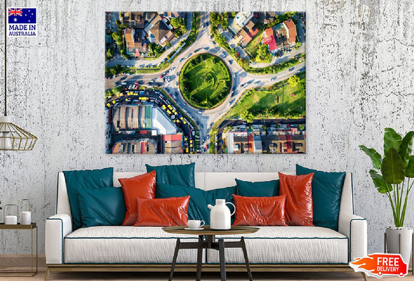 Kuala Lumpur Junction Aerial View Print 100% Australian Made Stretched Canvas Ready to Hang - 1521