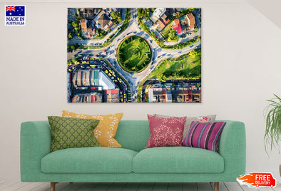 Kuala Lumpur Junction Aerial View Print 100% Australian Made Stretched Canvas Ready to Hang - 1521