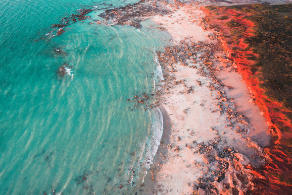 Sandy Beach View Photograph Print 100% Australian Made Stretched Canvas Ready to Hang - 1421