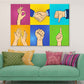 Hand Signs Illustration Pop Arts & Comic Poster Print 100% Australian Made Stretched Canvas Ready to Hang - 2154