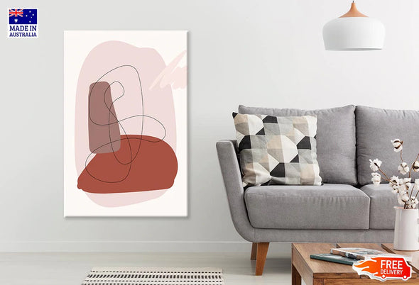 Abstract Shapes & Line Art Print 100% Australian Made Stretched Canvas Ready to Hang - 1854