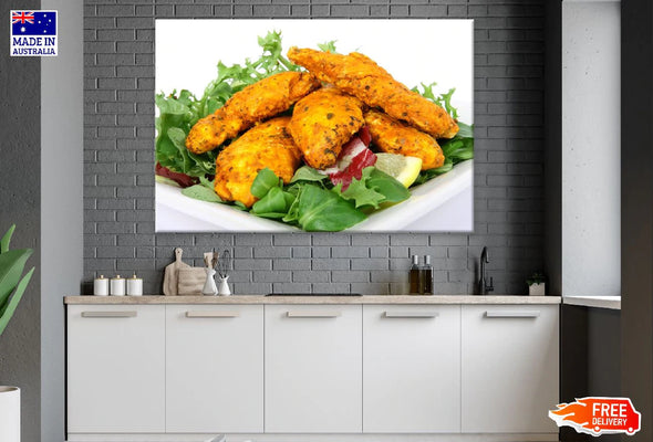 Ness Chicken Tenders Salad Photograph  Print 100% Australian Made Stretched Canvas Ready to Hang - 2055