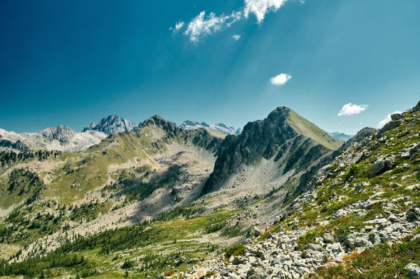 Mountains Ridge Sky Scenery View Print 100% Australian Made Stretched Canvas Ready to Hang - 1076