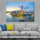 Aerial of Center Ho Chi Minh City Print 100% Australian Made Stretched Canvas Ready to Hang - 1527