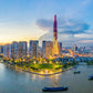 Aerial of Center Ho Chi Minh City Print 100% Australian Made Stretched Canvas Ready to Hang - 1527