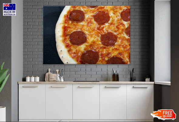 Pizza Closeup Photograph Print 100% Australian Made Stretched Canvas Ready to Hang - 2060