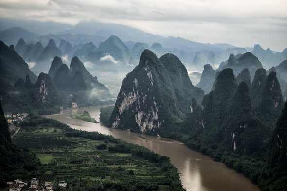 Li River Mashan Mountain Yangshuo Print 100% Australian Made Stretched Canvas Ready to Hang - 1080