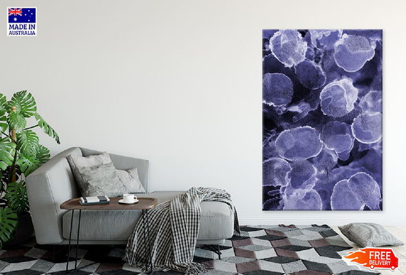 Purple & White Circle Abstract Design Print 100% Australian Made Stretched Canvas Ready to Hang - 1180