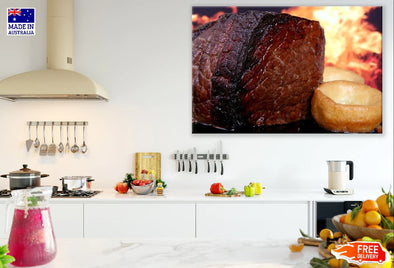 Meat Food Closeup Photograph Print 100% Australian Made Stretched Canvas Ready to Hang - 2061