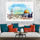 Al Aqsa Mosque Watercolor Art Print 100% Australian Made Stretched Canvas Ready to Hang - 1529