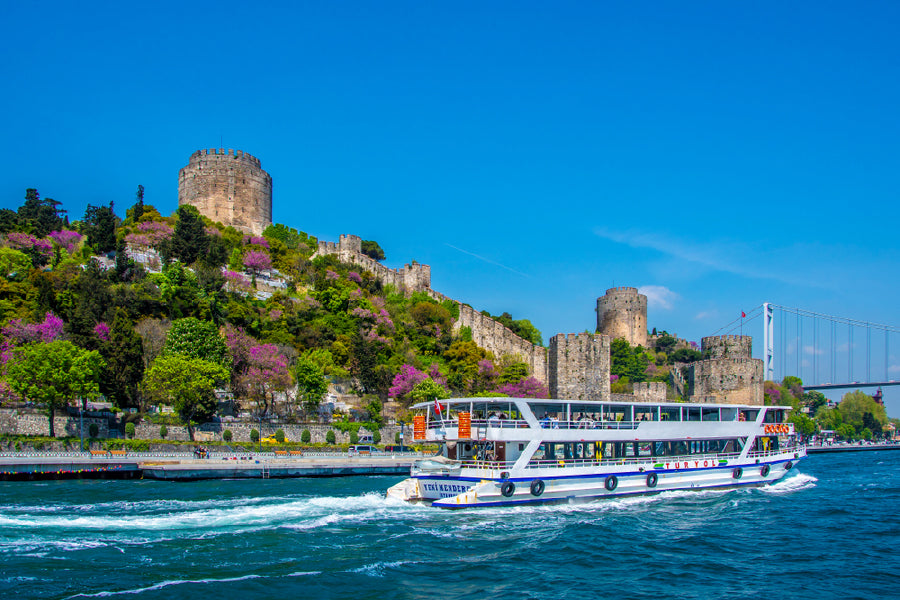 Istanbul Bosphorus View in Turkey Print 100% Australian Made Stretched Canvas Ready to Hang - 1530