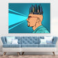 City on Man's Head Vector Art Illustration Pop Arts & Comic Poster Print 100% Australian Made Stretched Canvas Ready to Hang - 2162