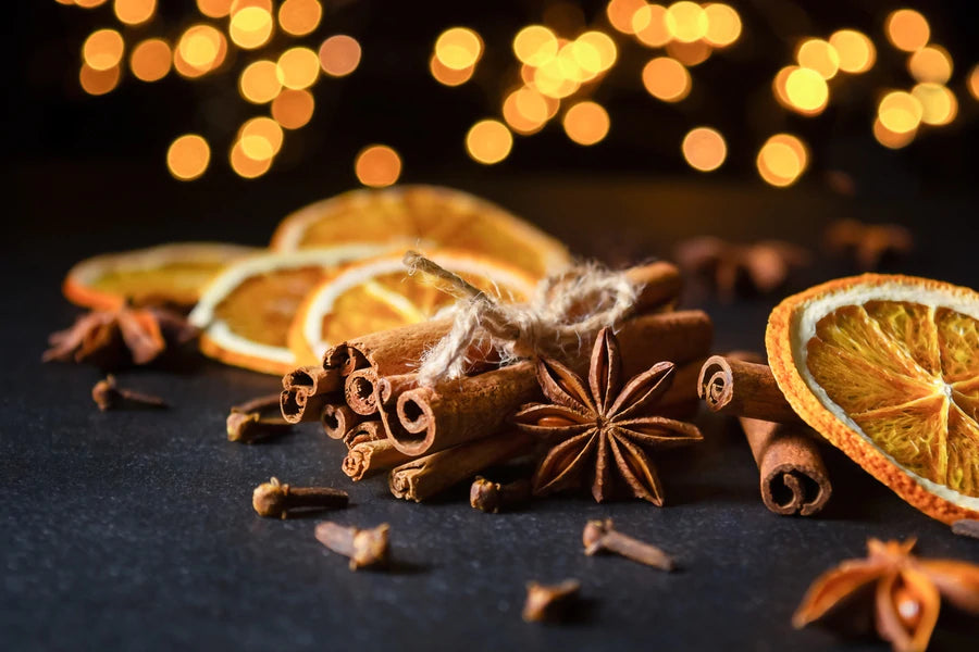 Cinnamon Sticks with Star Anise and Cloves Closeup Photograph Print 100% Australian Made Stretched Canvas Ready to Hang - 2063