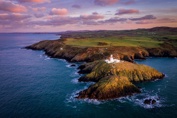 Strumble Head Lighthouse View Print 100% Australian Made Stretched Canvas Ready to Hang - 1430