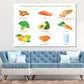 9 Foods for Skin Vector Design Print 100% Australian Made Stretched Canvas Ready to Hang - 2393